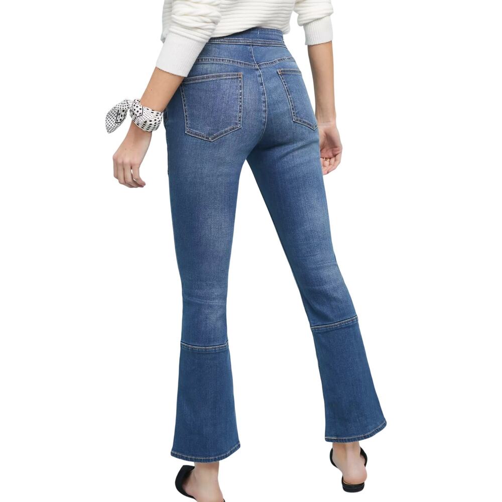 Pilcro Anthropologie Cropped Bootcut Jeans Women's 25 Patchwork Flare Y2K Indie - Picture 9 of 16